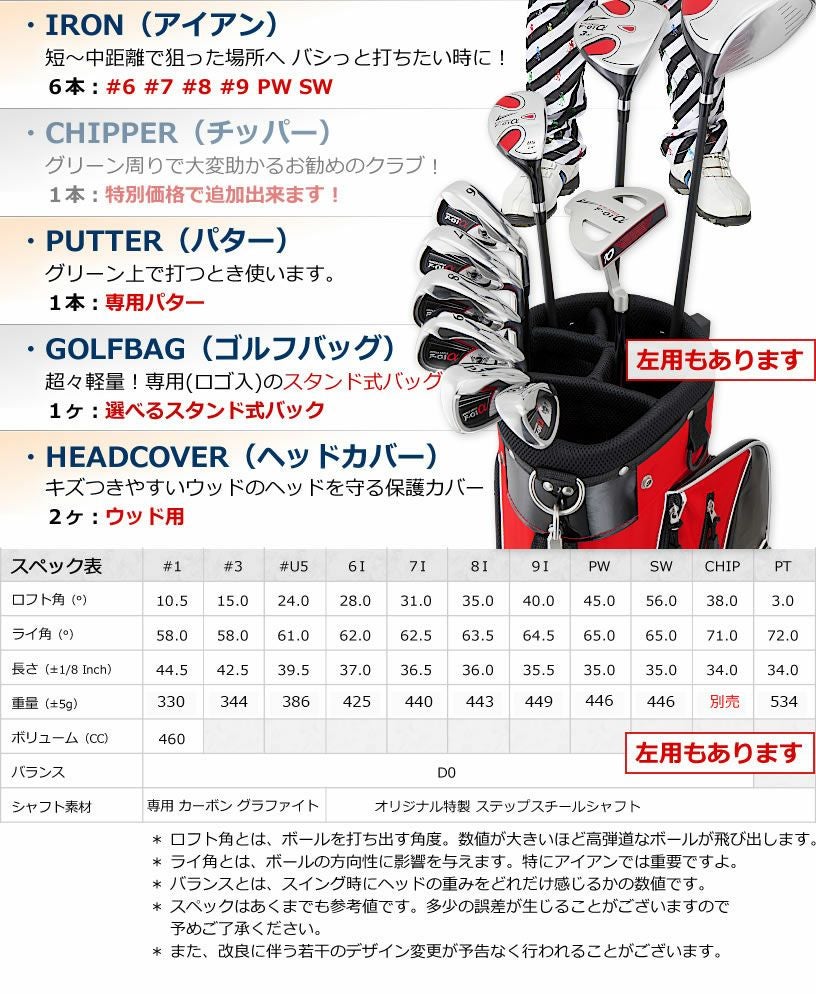 ワールドイーグル F-01 メンズ 13点（10本）クラブセット 選べる軽量