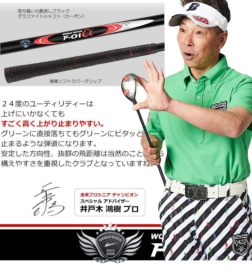 左利き用！F-01メンズ ゴルフクラブセット WORLD EAGLE ゴルフクラブセット ワールドイーグル メンズ F-01α 12点