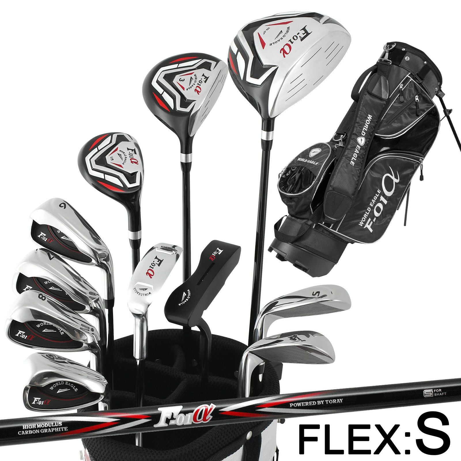 ワールドイーグル F-01 クロス メンズ 14点（11本）クラブセット