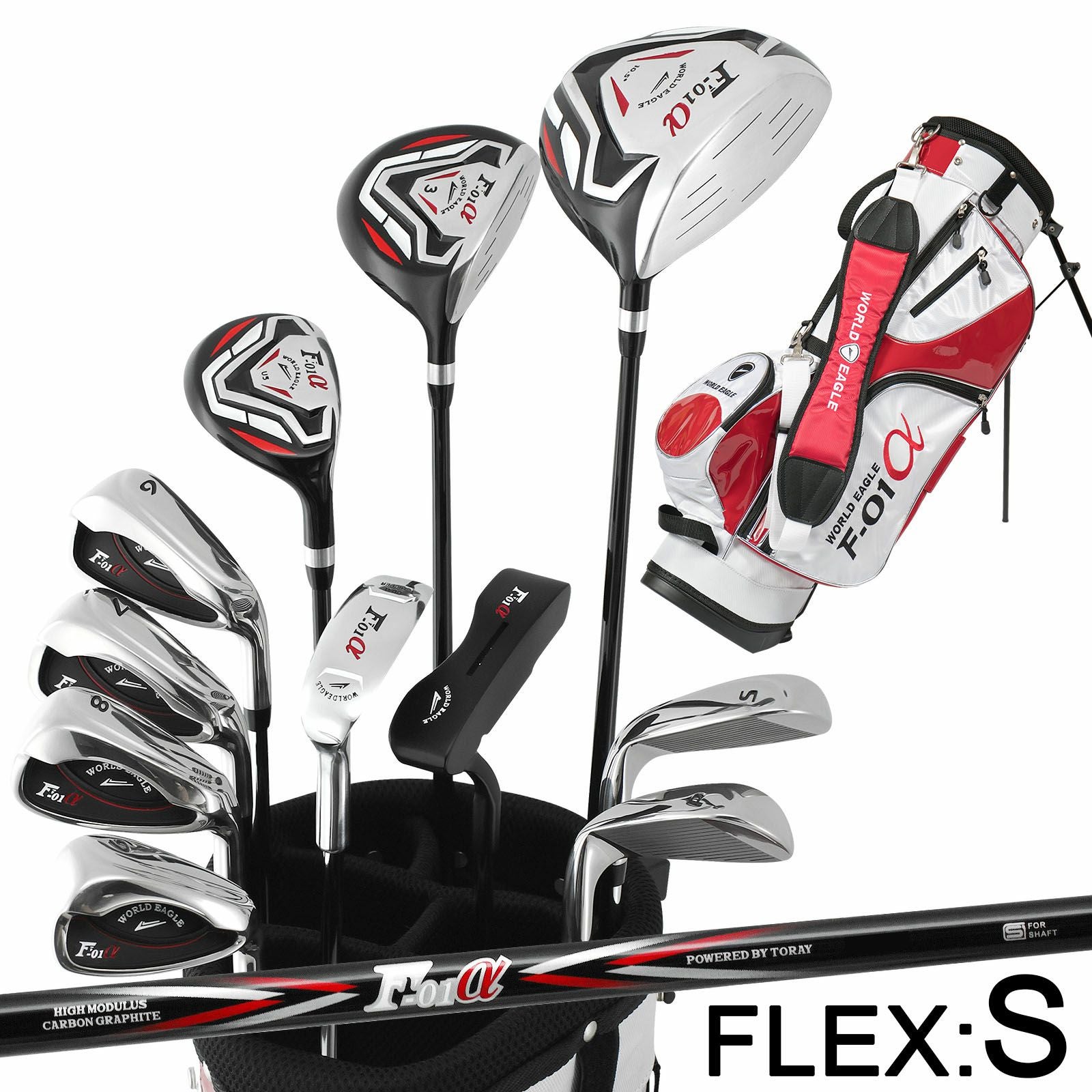 ワールドイーグル F-01 クロス メンズ 14点（11本）クラブセット