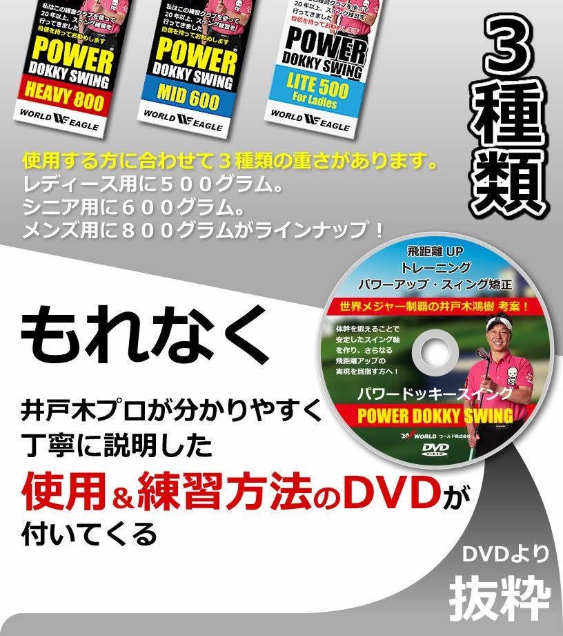 ワールドイーグル ゴルフ練習器具 井戸木鴻樹プロが考案したスイング