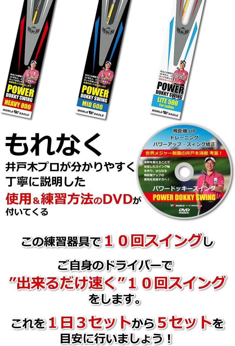 ワールドイーグル ゴルフ練習器具 井戸木鴻樹プロが考案したスイング