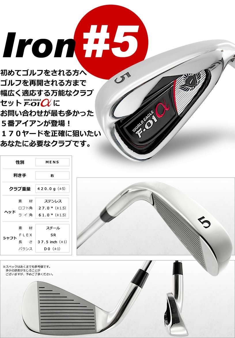ワールドイーグル F-01 メンズ 5番アイアン 右利き用 | ワールドゴルフ