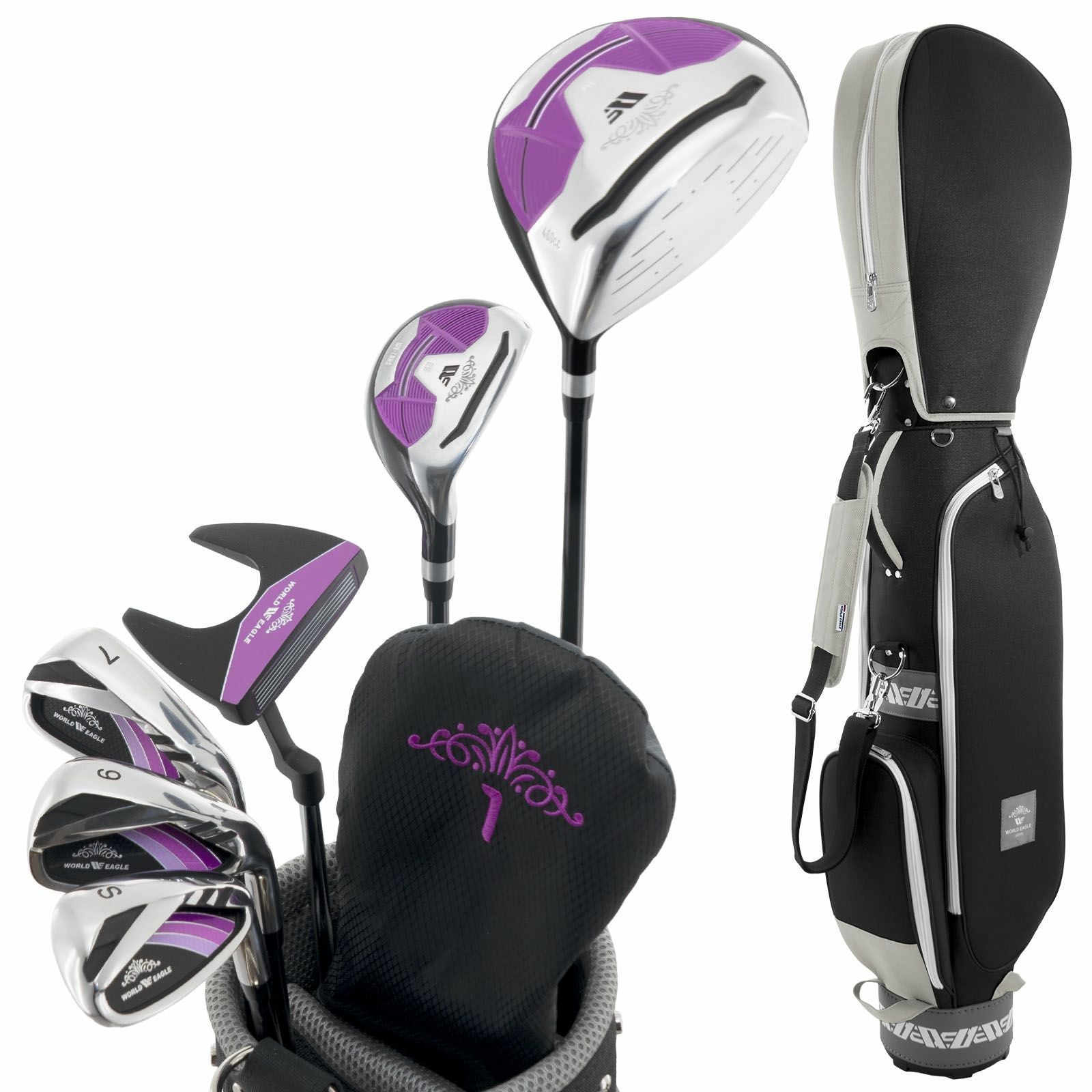 WORLD EAGLE 101 レディース ゴルフ ハーフセット ワールドイーグル WE-101 レディース ハーフ 8点（6本）クラブセット