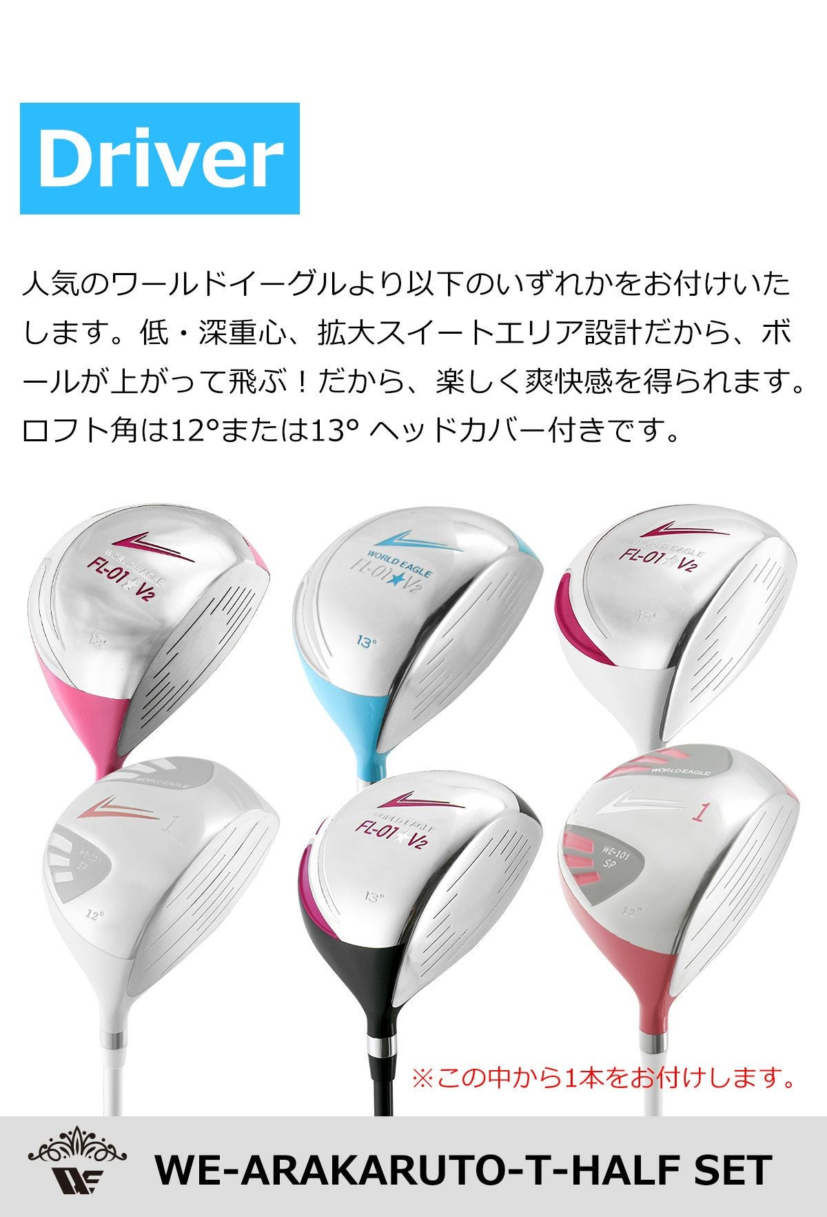 選べないからおトク！アラカルト レディースハーフセット Tバージョン