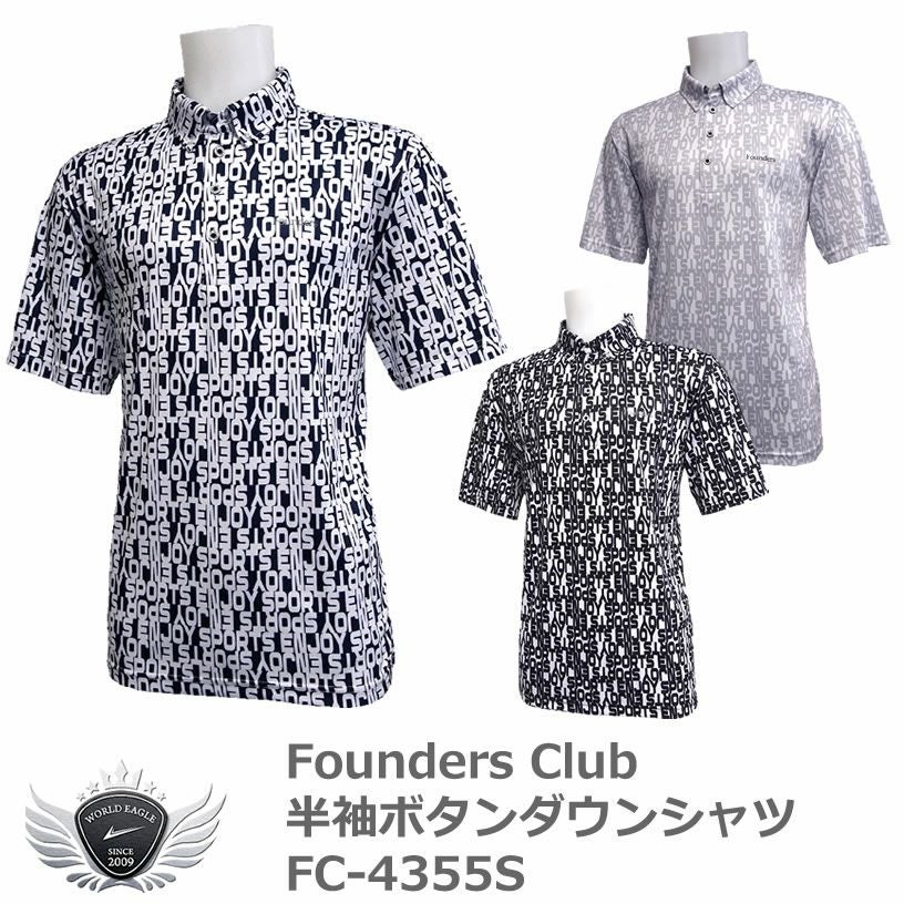 ファウンダースクラブ ストリートなフォント柄の半袖ボタンダウン
