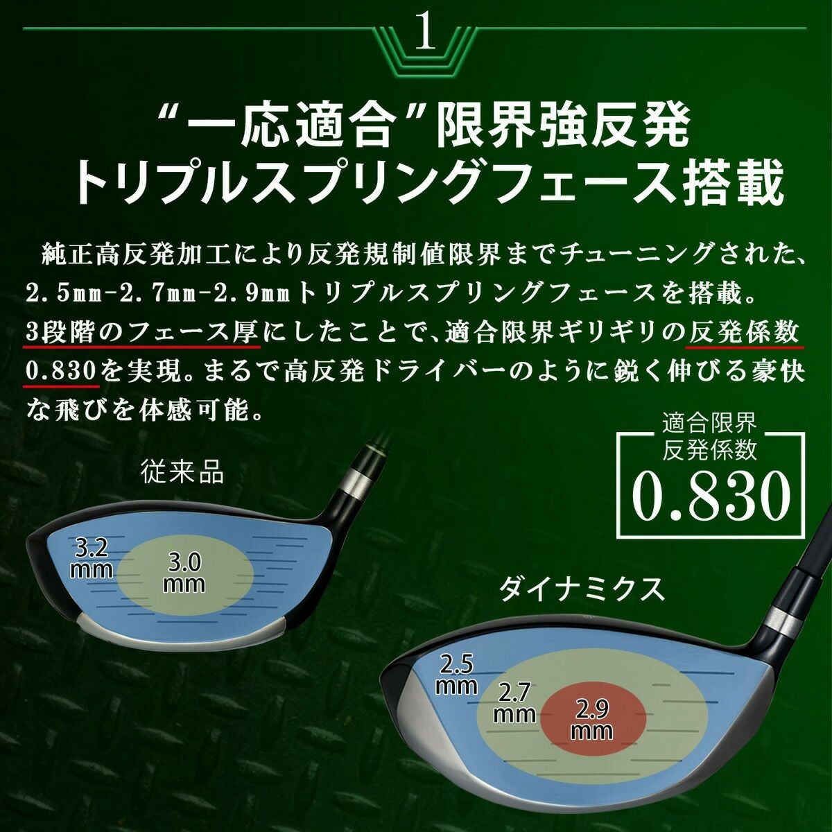 ダイナミクスドライバー 46inch 三菱ケミカル ワークテック 飛匠 【IR】