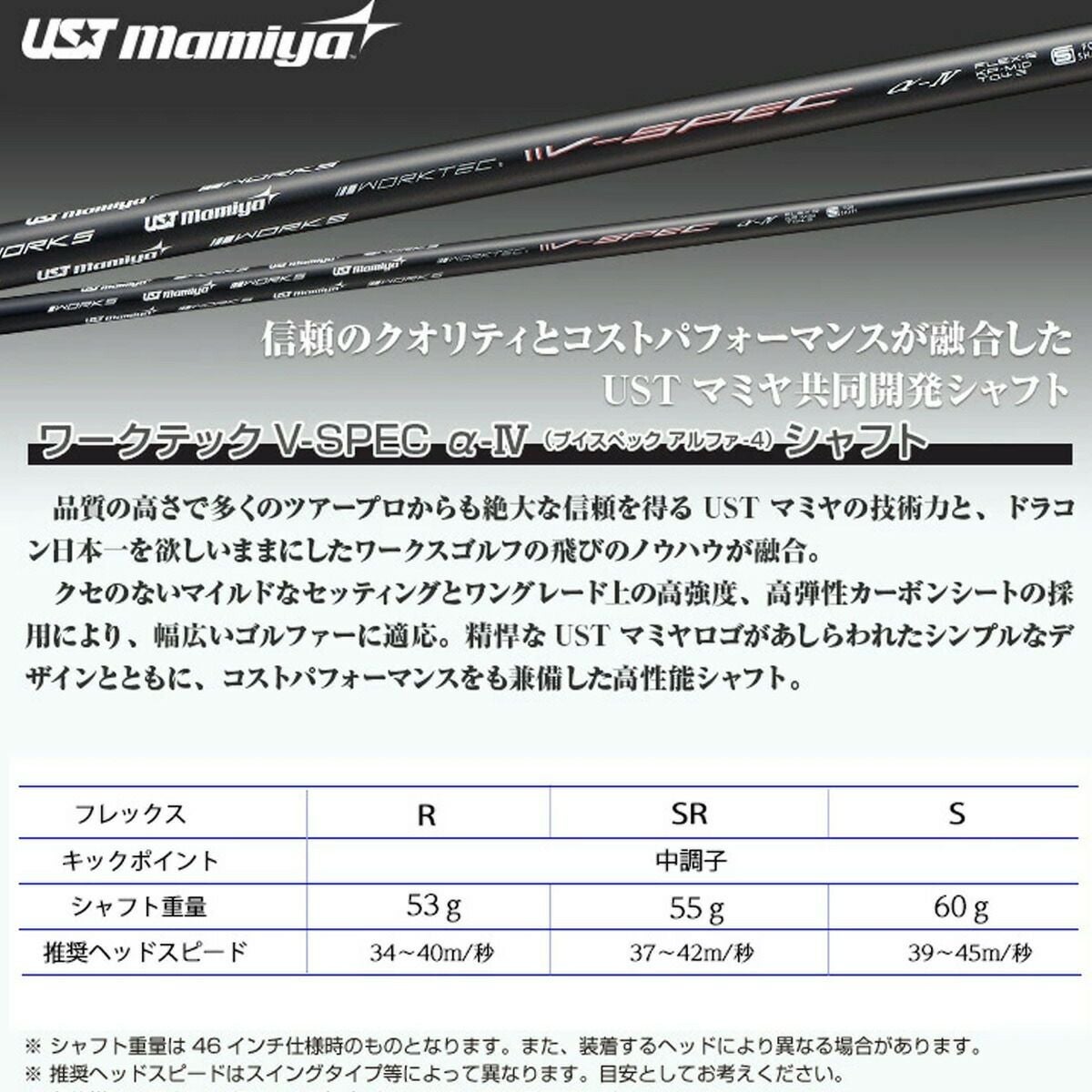 悪童 ワルドドライバー 46inch USTマミヤ V-spec α-4 【IR】